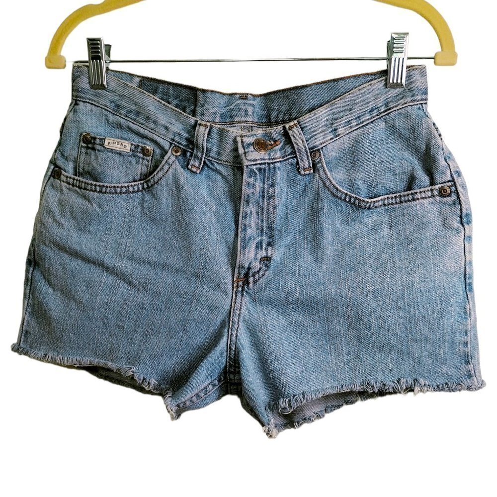 (729) Riders by Lee 90's Denim High rise Shorts Raw Hem Size 10P/27